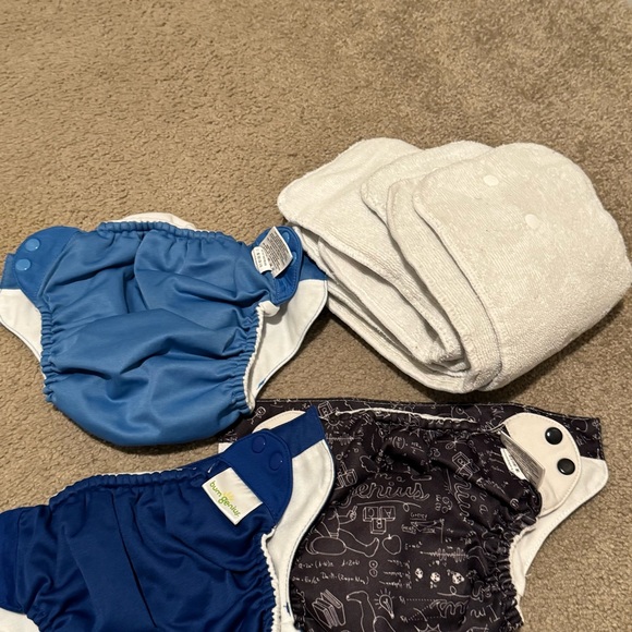 Kids Cloth Diaper Set - Blue, Black, Gray - Picture 3 of 4